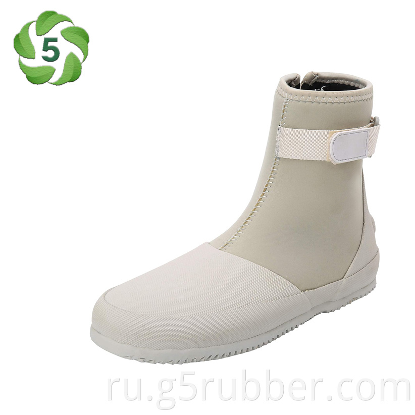 Duck And Fish Neoprene Beige Flat Wading Shoe Jpg